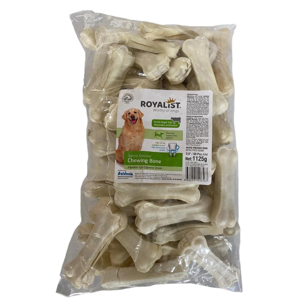 Royalist İthal Beyaz Pres Kemik 3.5'' (9 Cm) 50 Adet