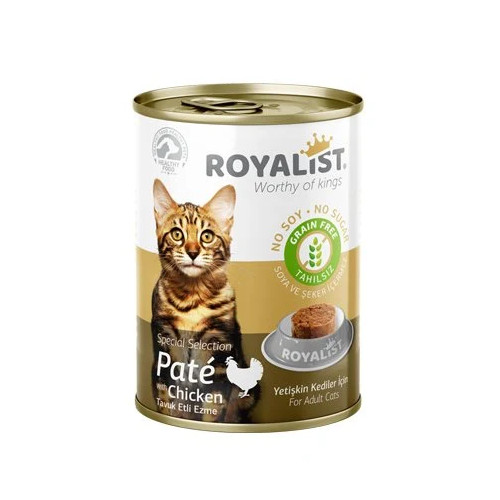 Royalist Kedi Tavuklu Pate Konserve 12 X 400 GR